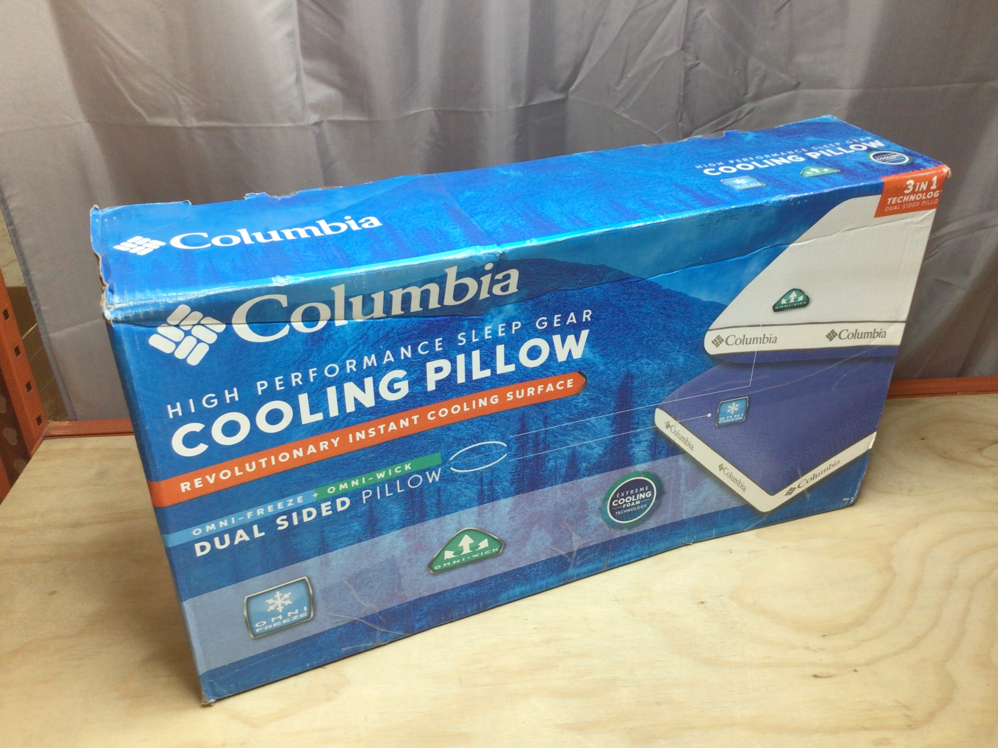 Columbia Cooling Gel Memory Pillow King F1244 **USED LIKE NEW** (8113503895790)